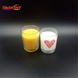 Glass Jar Candle with Heart Pattern Lacker