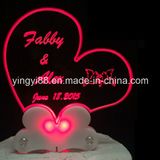 New Acrylic Heart Cake Topper for Weddings with LED Light