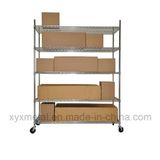 Chrome Metal Heavy Duty Wire Shelving Trolley