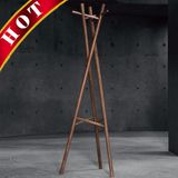 Beech Coated Portable Wooden Cloth Coat Clothes Rack