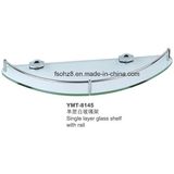 Oval Round Stainless Steel Bathroom Glass Shelf Rack (YMT-81)