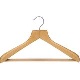 Flat Head Shoulder Solid Wooden Coat Hanger for Lady