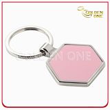 Customized Pearl Plated Hard Enamel Metal Keychain