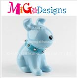 Pottery Wholesale Lovely Light Blue Dog Money Bank