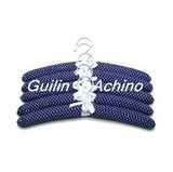 Satin Padded Top Hanger with White Spots (SPH016)