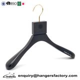 Design Black Wooden Custom Logo Garment Coat Hanger