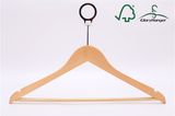 Hotel High Quality Wooden Hanger with Anti-Theft Rings (GLWH032)