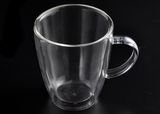 Double Wall Glass Coffee Cup with Handle