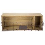 2018 New Wood Crate Shelf with Wire Front