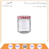 Round Shape Glass Jar with Printing Lid
