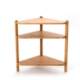 Three Layers Bamboo Corner Shelf for Living Room Decoration