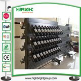 Supermarket Knock Down Modern Metal Wine Display Shelf