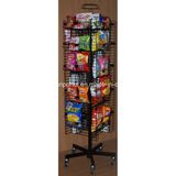 Floor Rotating Metal Snack Food Display Rack (PHY1068F)