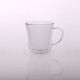 Unique Shape Borosilicate Double Wall Glass Tea Cup