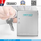 Wall-Mount Aluminum 72 ID Key Tags Storage Box with Secutiry Lock