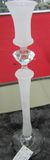 Frosting Glass Candle Holder with Single Post