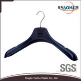 Fashion Black Plastic Jacket Hanger with Metal Hook (46cm)