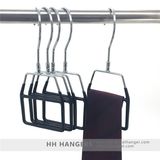 Metal Swivel Hook Plastic Covered Display Tie Scarf Hangers, Chrome Tie Hanger