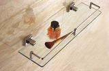 Wall Mounted Brass Bathroom Glass Shelf Chrome Finish 6303