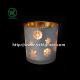 Color Double Wall Glass Candle Cup by BV (6.5*7.2*8)