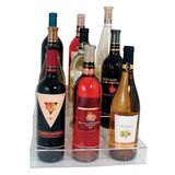 Acrylic Wine Display Stand Holder, Clear, 3 Tier, for 9 Bottles, Acrylic Wine Display, Acrylic Wine Display Box