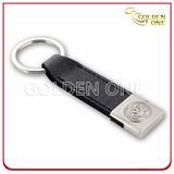 Hot Sale Rectangle Leather Key Tag with Engraved Logo