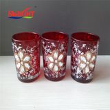 Premium Glass Jar Candle with Flower Lacker