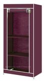 Single Fabric Canvas Clothes Wardrobe Cupboard Shelves Storage Organiser Hanging (FW-45D)