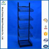 Floor Standing Multi Layer Steel Wire Shelving Display Rack (PHY3029)