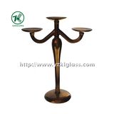 Glass Candle Holder for Wedding Decoration with Three Posts (10*23.5*29)