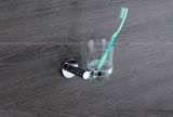 Wall Mounted Round Style Brass Single Tumbler Holder Chrome Finish 2410
