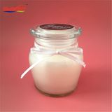 Frosted Transparent Pretty Ribbon Glass Jar Candle with Sticker