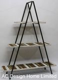 3 Tier Antique Vintage Decorative Metal Triangle Shelf