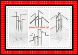 Rolling Stainless Steel Footwear Shoe Sock Display Stand