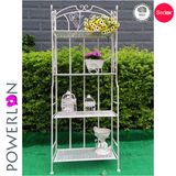 Wrought Iron 4-Tier Planter Shelf Book Shelf