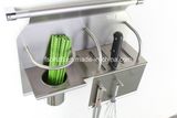 Wall Mounted Kitchen Knife Rest with Chopping Block Frame (610)