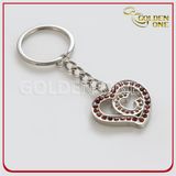 Newest Design Heart Shape Metal Key Holder with Crystal Stones