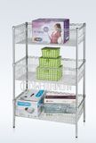 Adjustable DIY Chrome Metal Deepened Wire Basket Rack (CJ-A1207)