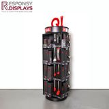 China Custom Made Wooden Rotate Kitchen Tools Accessory Display Racks