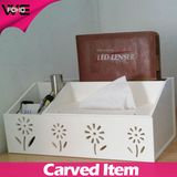 White Nice WPC Hollow out Storage Small Bookshelf