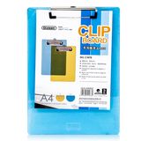 A4 Metal Clip Transparent Color Plastic Clipboard