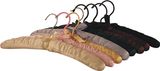 Wood Core Padded with Sponge Luandry Hanger with Satin Fabric