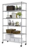 Portable Metal Display Racks with Wire Shelving, Metal Display Stand