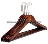 Wholesale Clothing Store Clothes Rack Wood Hangers Hanger Flat Hook Vintage Wooden Hangers (M-X3542)