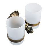 Bathroom Accessories Wall Mounted Brass Double Tumbler Holder