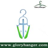 Plastic Foldable Travel Clothes Hanger with Anti-Slip Grooves
