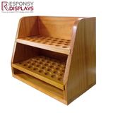 Counter Table Cosmetic Stand Wood Display Rack for Essential Oil