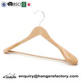 Audited Supplier Solid Glossy Finish Big Heavy Luxury Wooden Suit Hanger