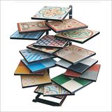 Wooden Tile Display Rack for Ceramics Shop Fitting