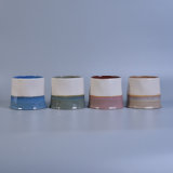 Unique Shape Candle Ceramic Holder with Different Color
